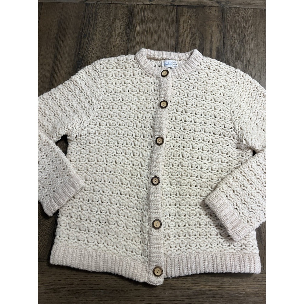 Vintage Cardigan Button Down 100 % Virgin Wool Sweather Pandora Scotchkin 50s